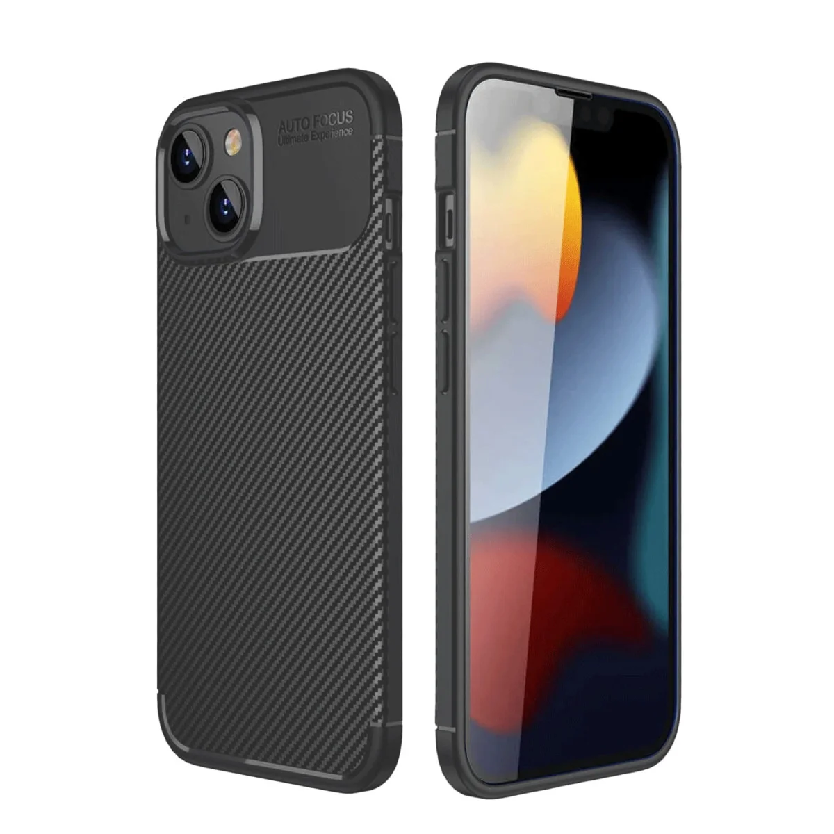 Northcity iPhone 14 Karbon Kılıf Auto Focus Siyah - Tam Otomatik Odak ve Yüksek Dayanıklılık