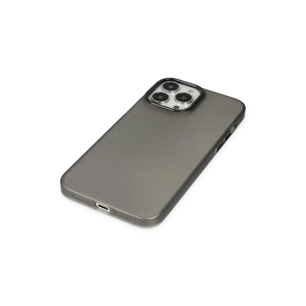 Northcity iPhone 14 Pro Max Modos Metal Kapak - Siyah Çizilmez ve Buzlu Tasarım