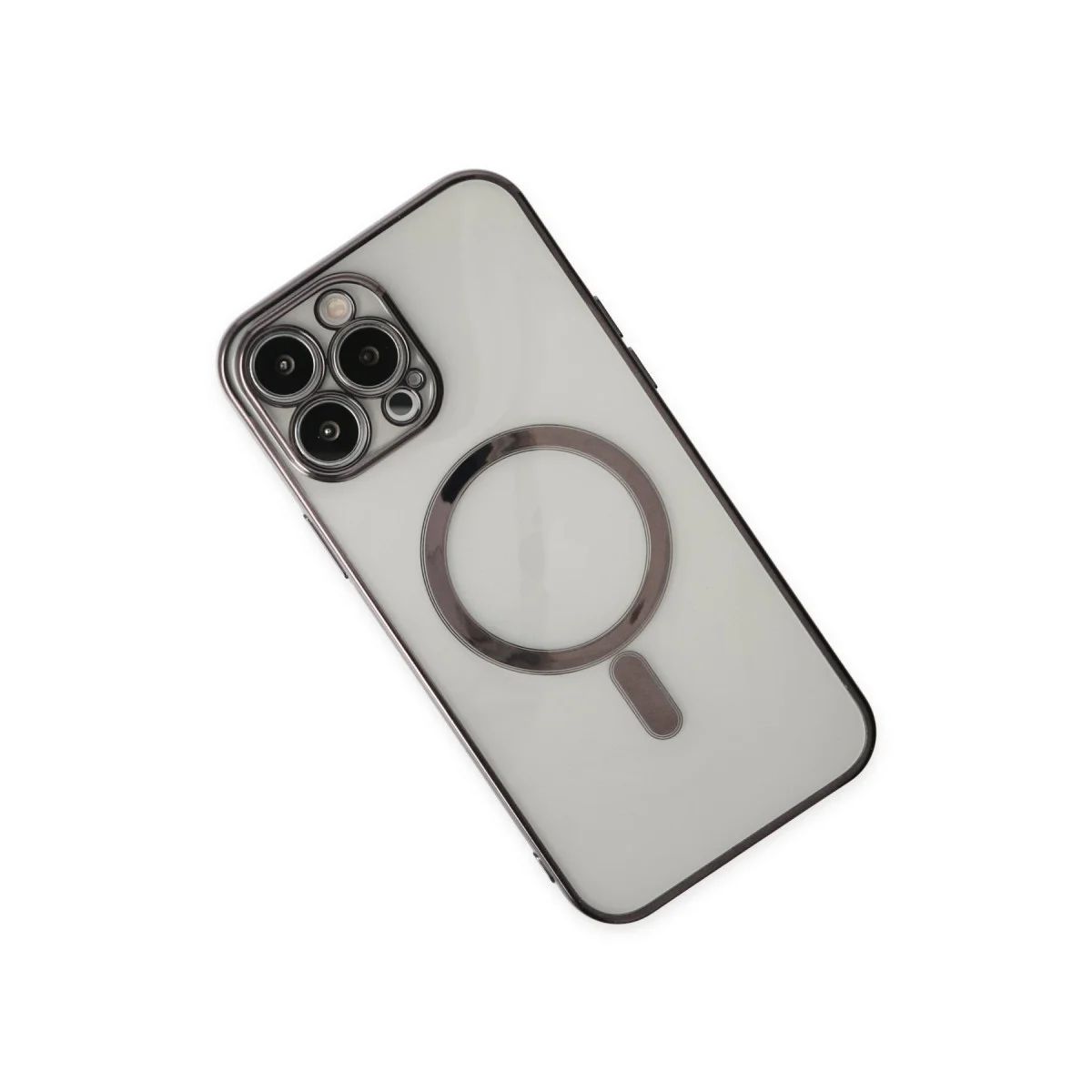 Northcity iPhone 14 Pro Lazer Silikon Kılıf - Magsafe Uyumlu Siyah