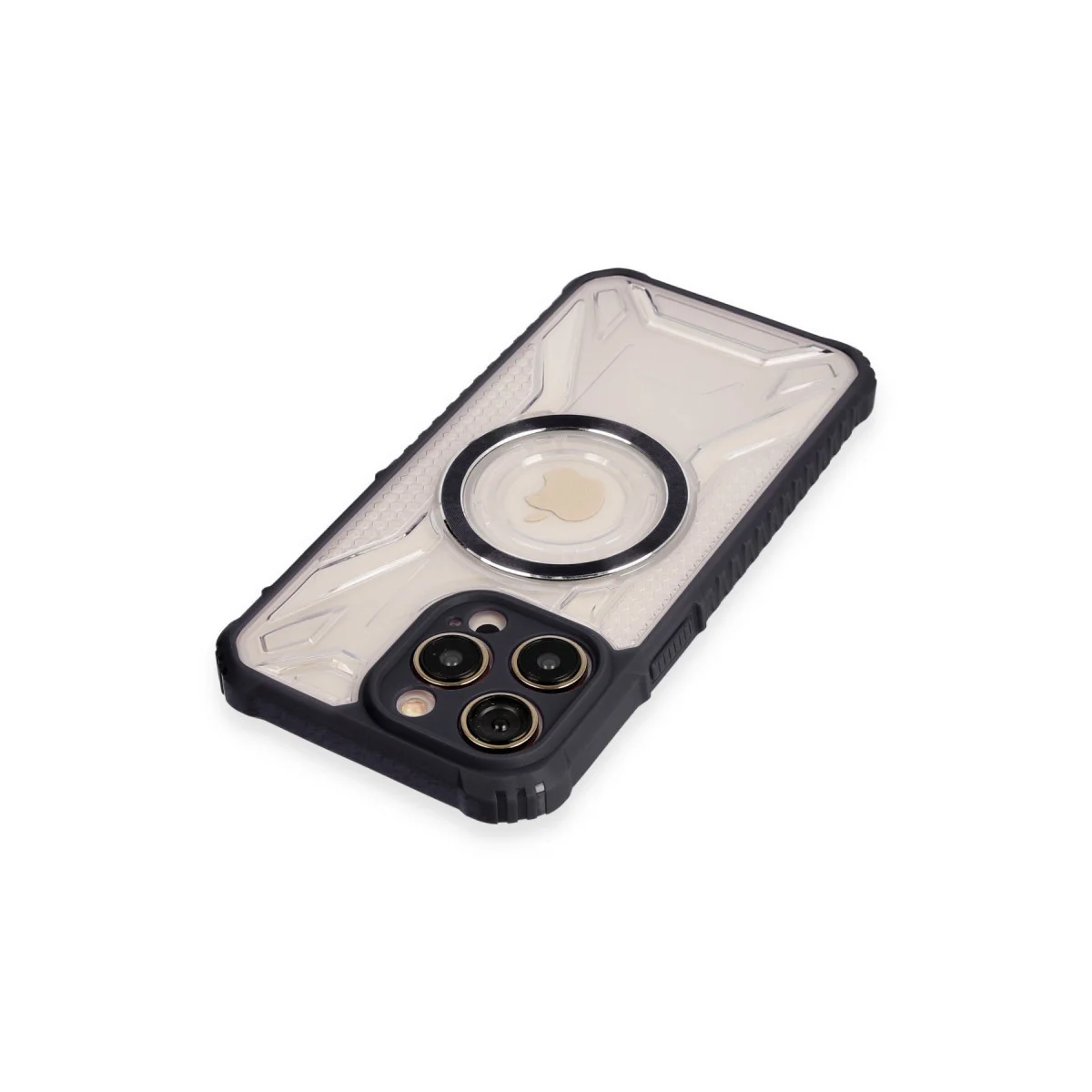 Northcity iPhone 14 Pro Kılıf Magneticsafe Yarı Sert Siyah - Northcity