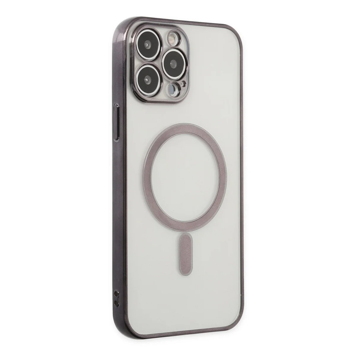 Northcity iPhone 14 Pro Lazer Silikon Kılıf - Magsafe Uyumlu Siyah