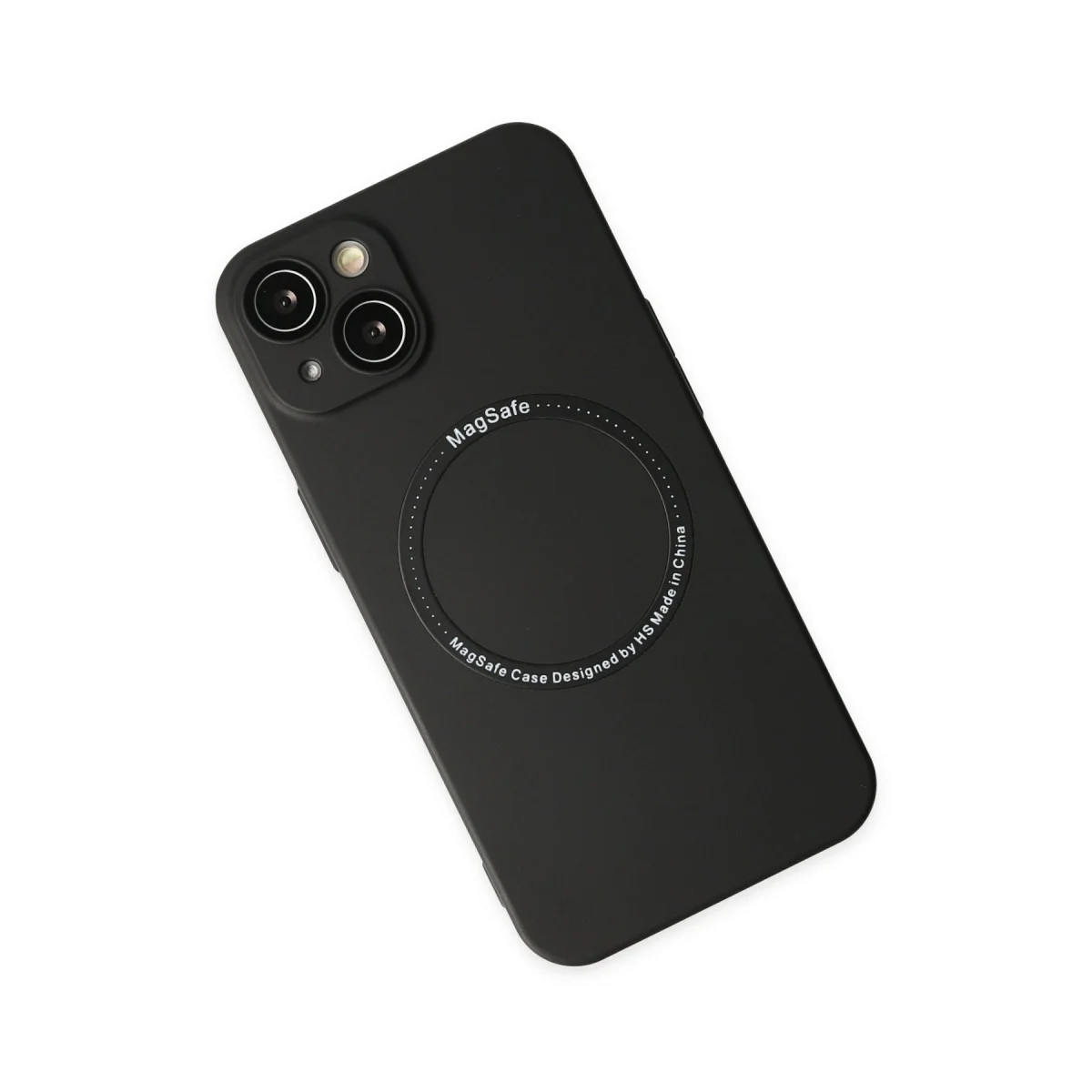 Northcity iPhone 14 Plus Magsafe Silikon Kılıf Siyah - Jack Magneticsafe Lens ve Tam Koruma
