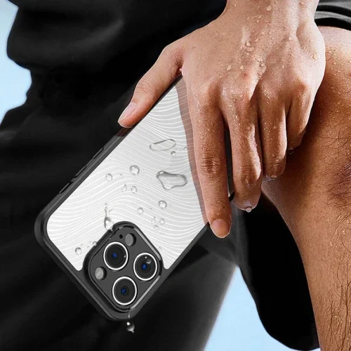 iPhone 14 Pro Kılıfı Aimo Series Buzlu Sert PC-TPU - Darbeye Dayanıklı Lens Korumalı
