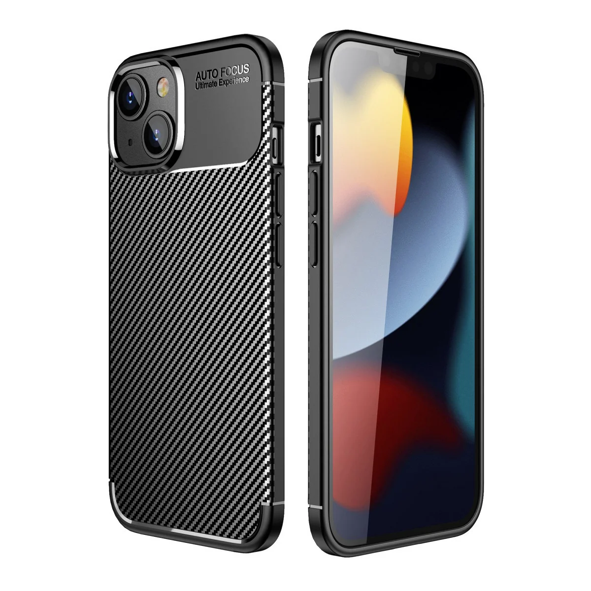 Northcity iPhone 14 Plus Karbon Kılıf Auto Focus Siyah - Pürüzsüz, Dayanıklı ve Tam Erişimli Koruma