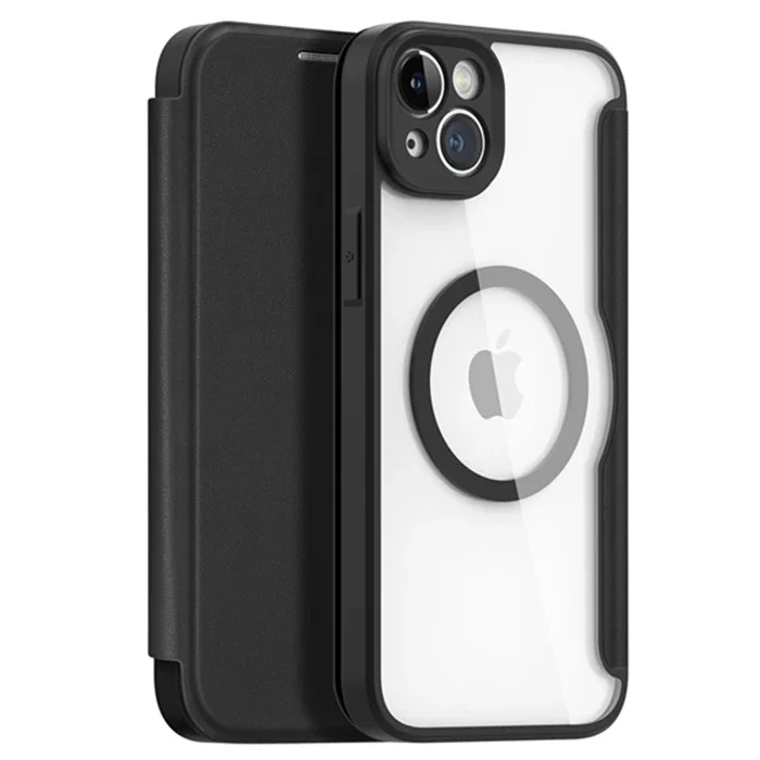 iPhone 14 Plus 6.7 Kılıf MagSafe Kapaklı Detaylı Koruma - Manyetik Folio Case