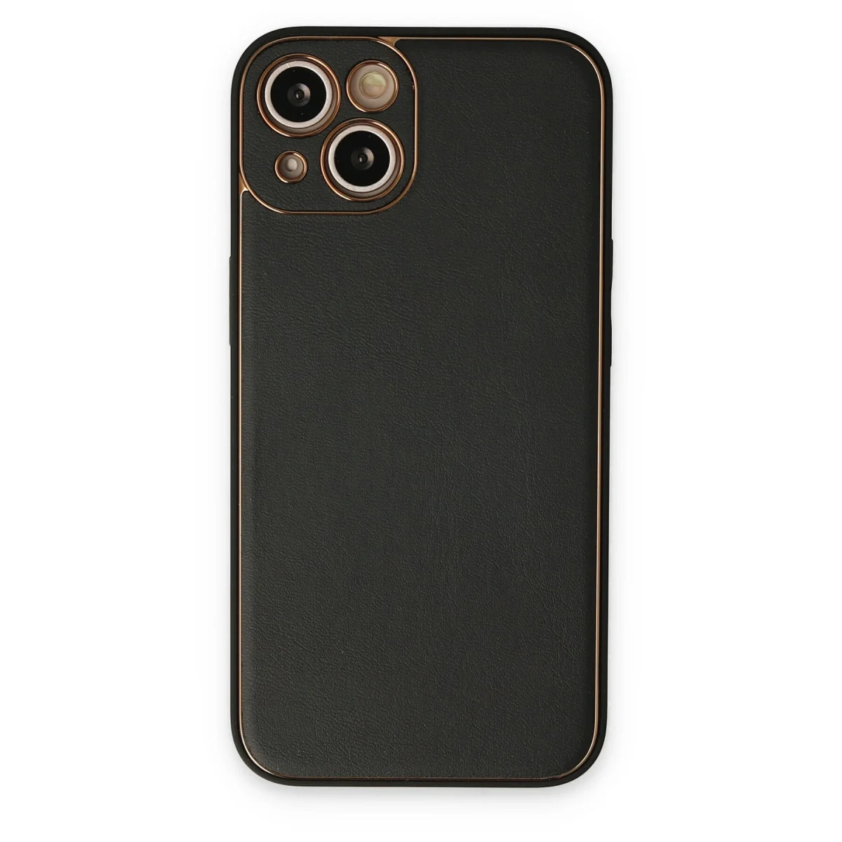 Northcity iPhone 14 Plus Kılıf Coco Deri Silikon Kapak - Siyah