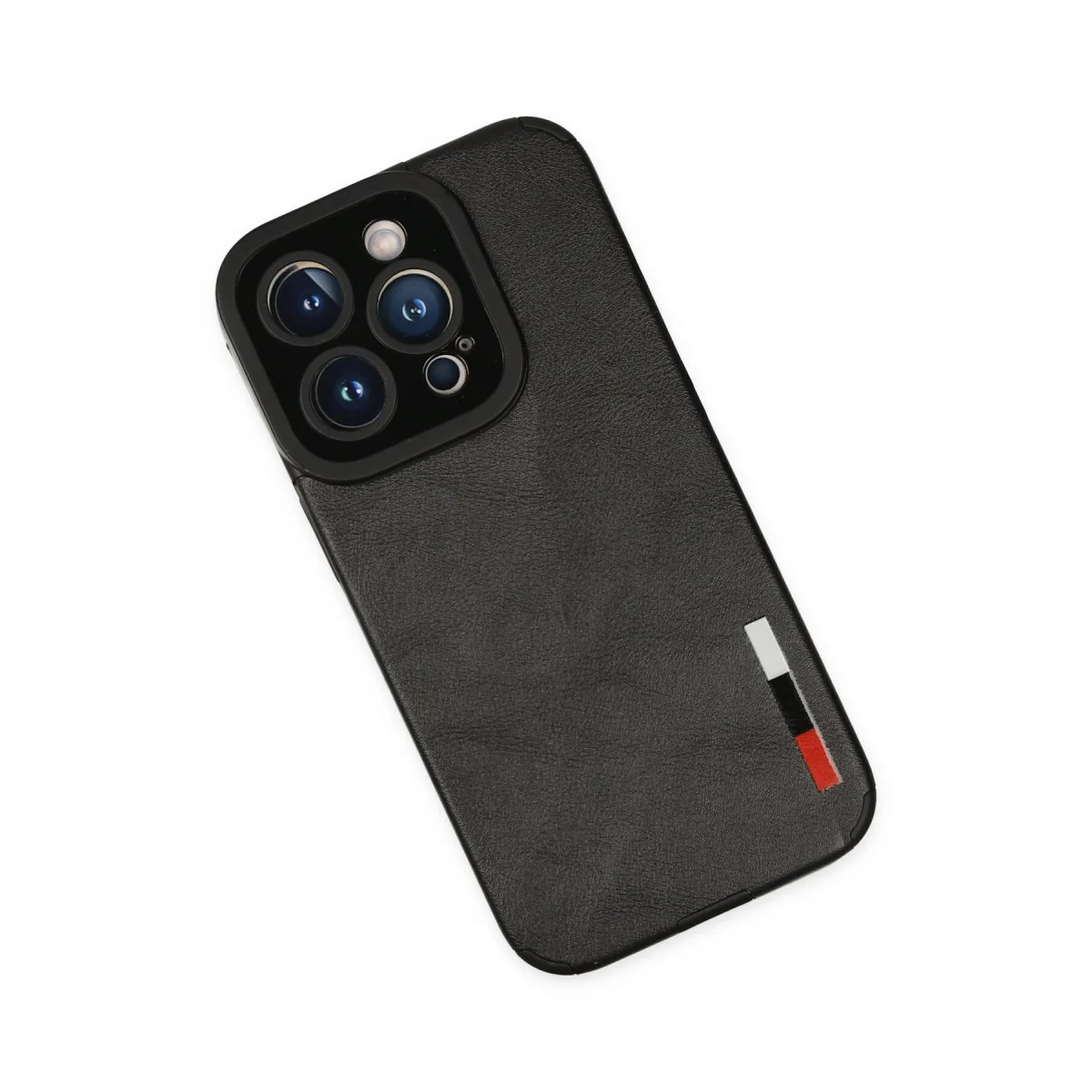 Northcity iPhone 14 Pro Deri Silikon Kılıf - Siyah