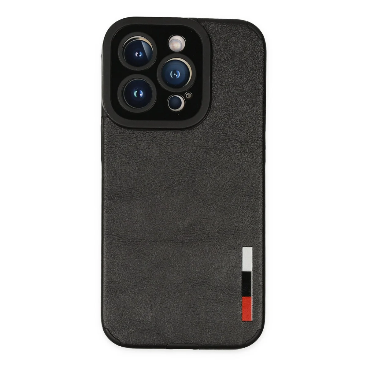 Northcity iPhone 14 Pro Deri Silikon Kılıf - Siyah