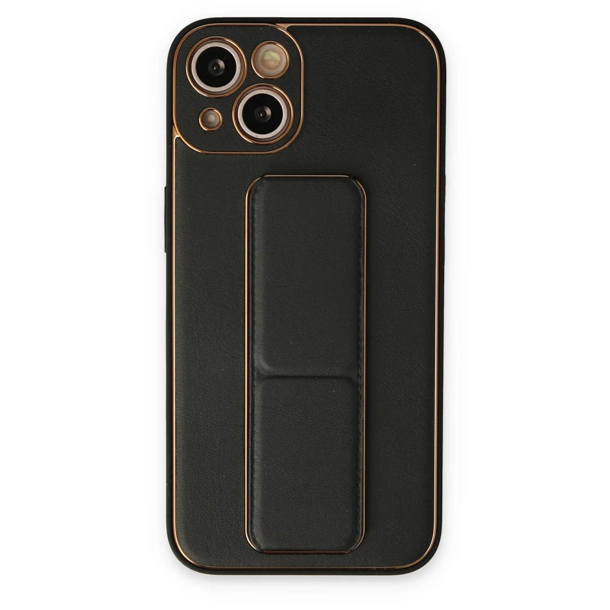 Northcity iPhone 14 Plus Coco Deri Standlı Kılıf - Siyah