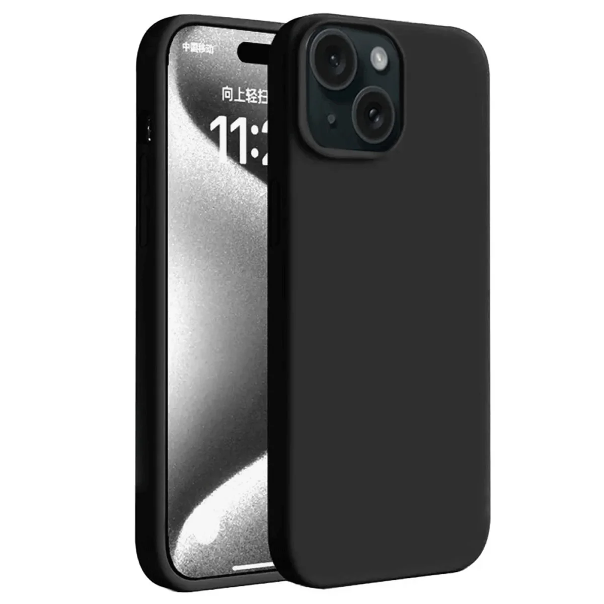 Northcity iPhone 15 First Serisi Silikon Kılıf - Siyah, Şık ve Güçlü Koruma