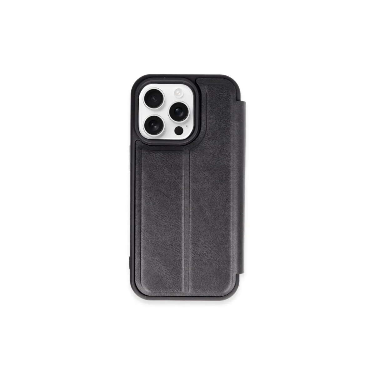 Northcity iPhone 15 Pro Max Kılıf Flip Cover - Siyah, Korumalı ve Şık Tasarım