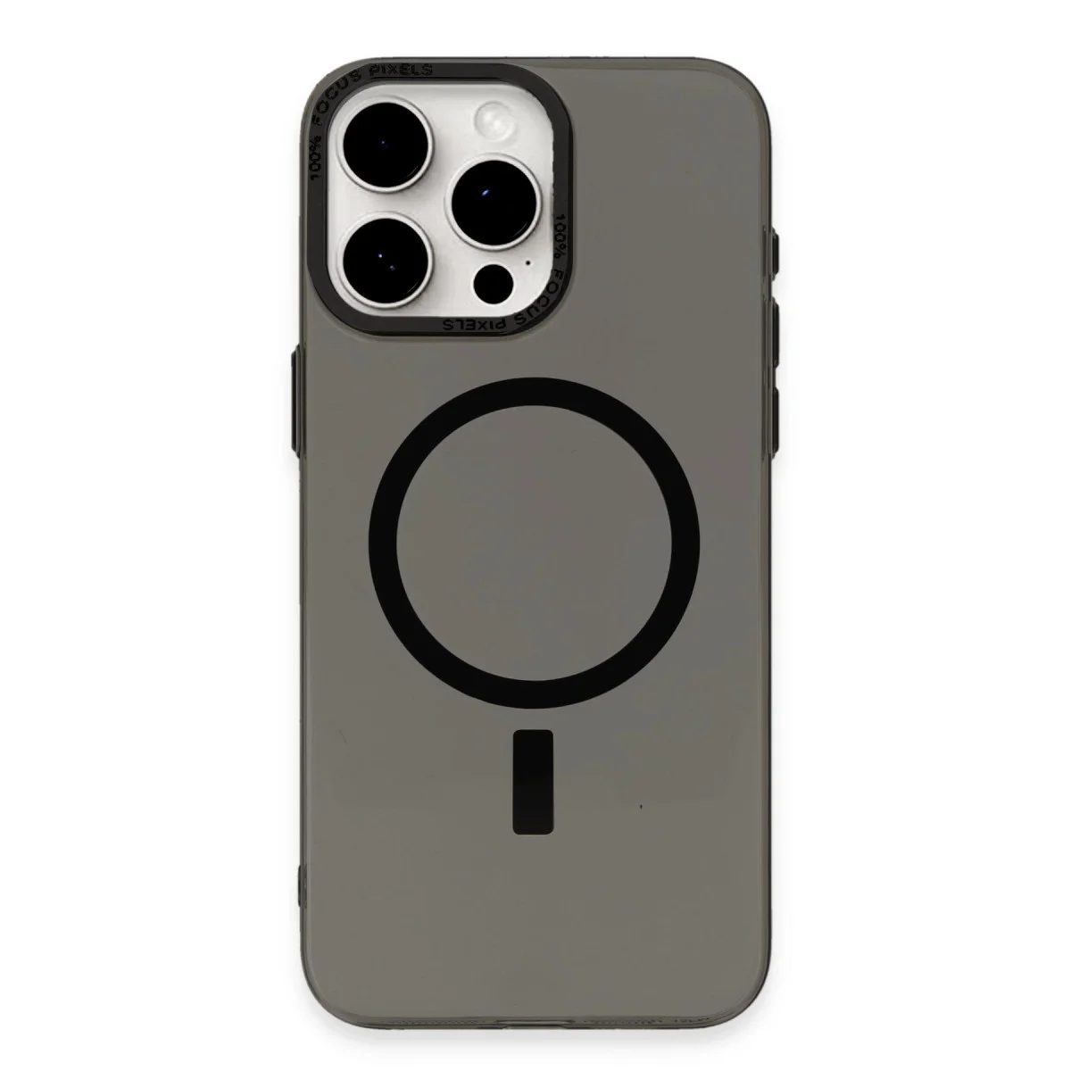 Northcity iPhone 15 Pro Kılıf Anka PC Magneticsafe Sert Metal Kapak - Siyah
