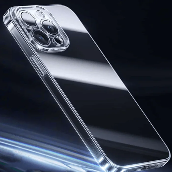 iPhone 15 Plus Corning Serisi Silikon Kılıf + Temperli Cam Set - Sarı Parmak İzine Son