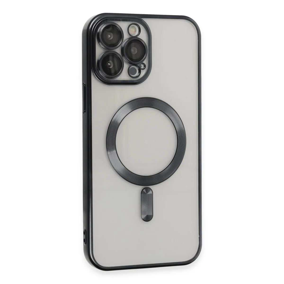 Northcity iPhone 15 Pro Kross Magneticsafe Kılıf - Şeffaf Siyah, Kapsamlı Koruması ve MagSafe Uyumu
