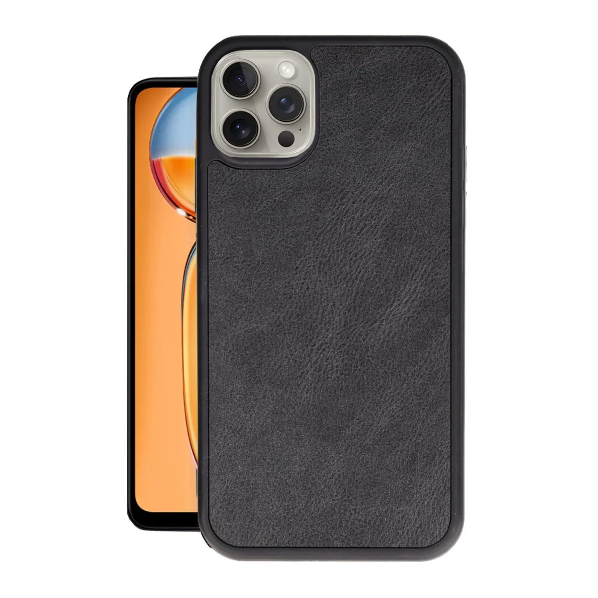 Northcity iPhone 15 Pro Max Aras Deri Kılıf - Siyah Premium Tasarım