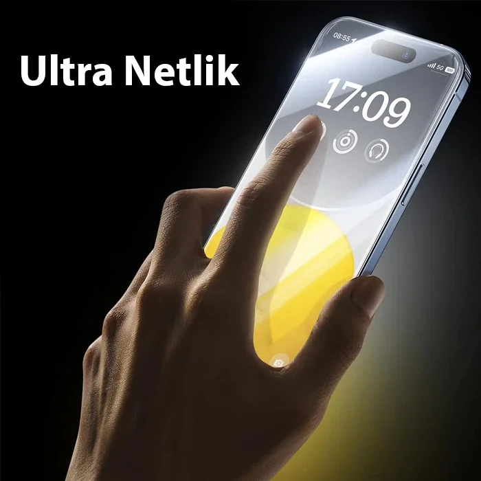 iPhone 15 Pro Parlama Önleyici Cam Ekran Koruyucu - Çizilmeye Karşı Dayanıklı 9H