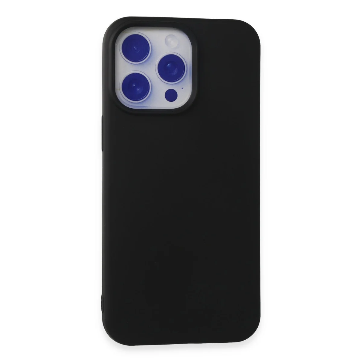 Northcity iPhone 15 Pro Max Nano İçi Kadife Silikon Kılıf - Siyah Yerli Üretim