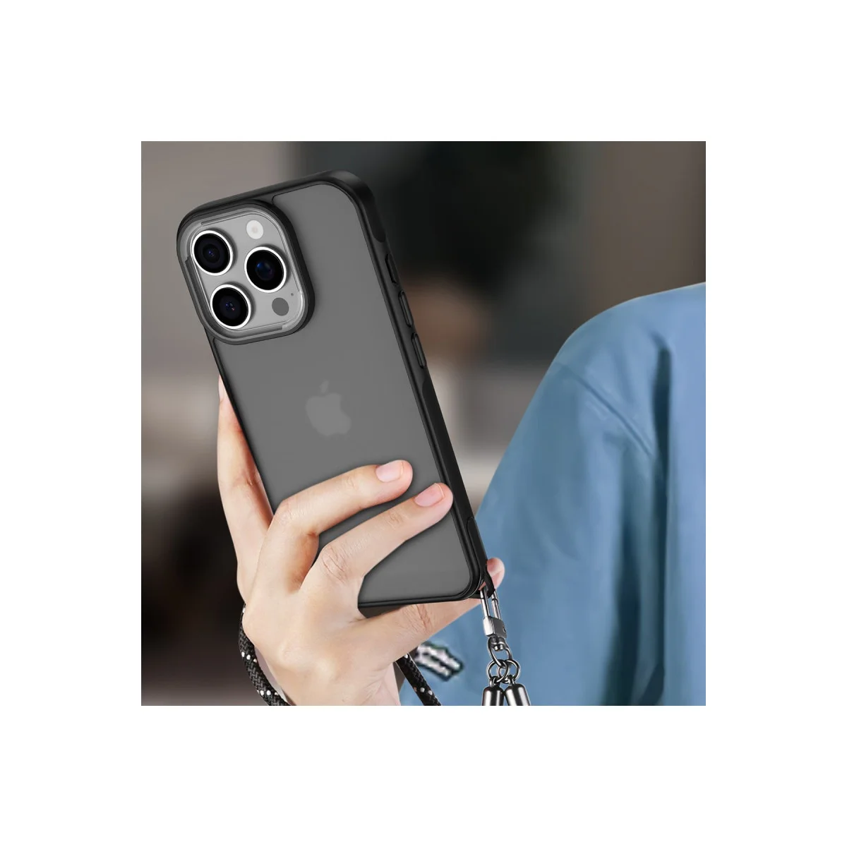 Northcity iPhone 16 Pro Max Şık Siyah TPU Kılıf - Elegant ve Anti Kayma