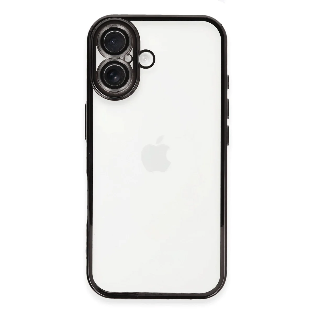 Northcity iPhone 16 Plus Razer Lensli Silikon Kılıf - Siyah & 4 Köşe Darbe Emici