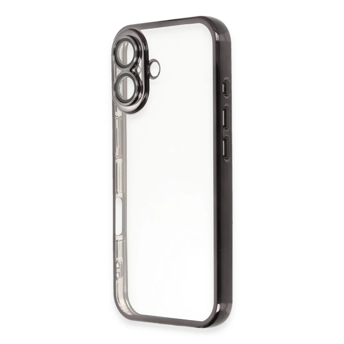 Northcity iPhone 16 Plus Razer Lensli Silikon Kılıf - Siyah & 4 Köşe Darbe Emici