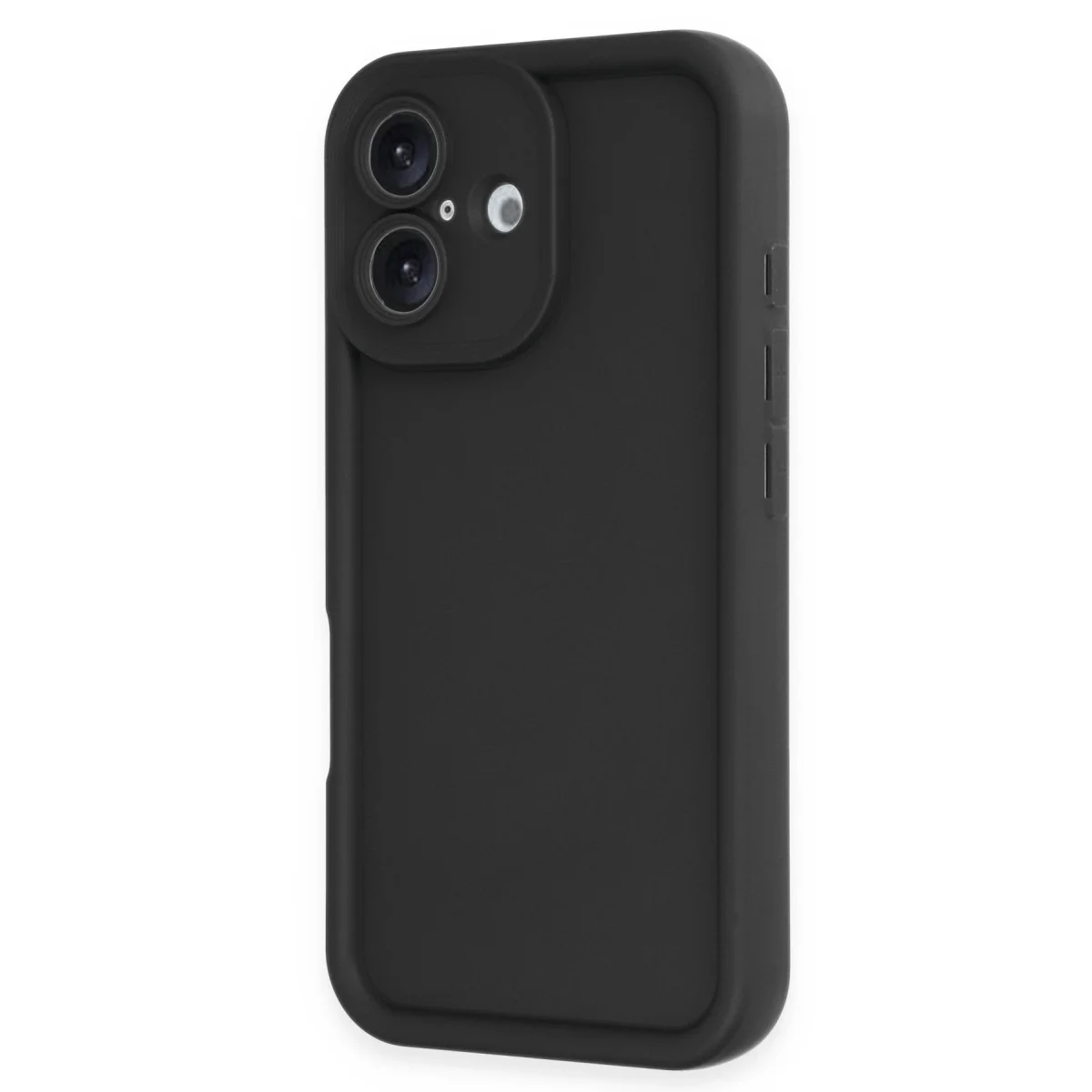 Northcity iPhone 16 Kılıf Viera Silikon Siyah - Yumuşak Dokulu, Leke ve Parmak İzi Dirençli Ekran Koruması
