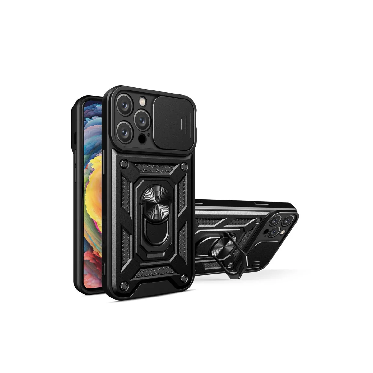Northcity iPhone 16 Pro Pars Lens Korumalı Silikon Kılıf - Siyah