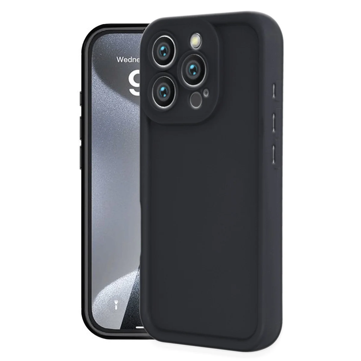 Northcity iPhone 16 Pro Max Viera Silikon Kılıf - Siyah, En İyi Koruması