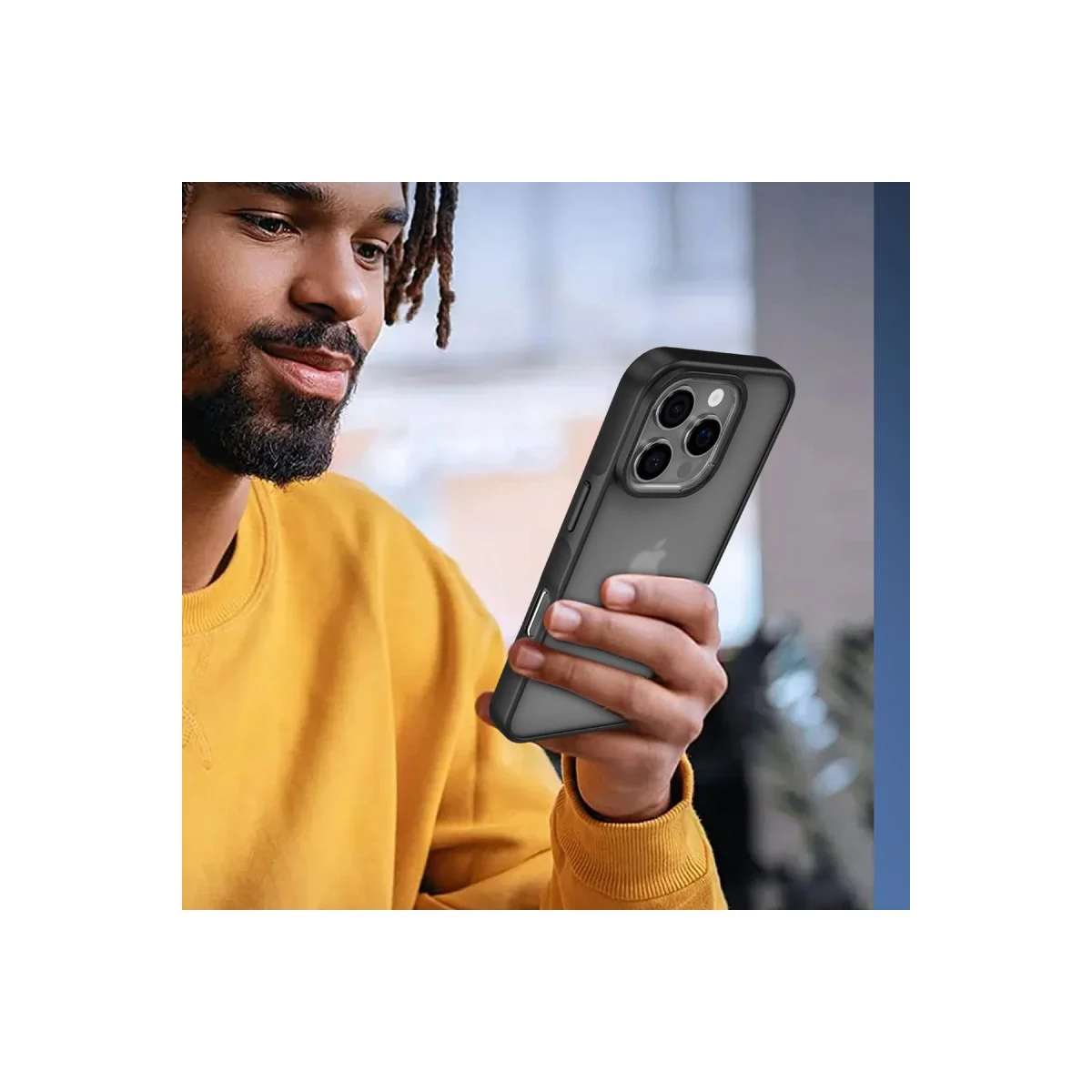 Northcity iPhone 16 Pro Elegant Kılıf Siyah - Yüksek Kaliteli TPU/PC Korumalı Kılıf