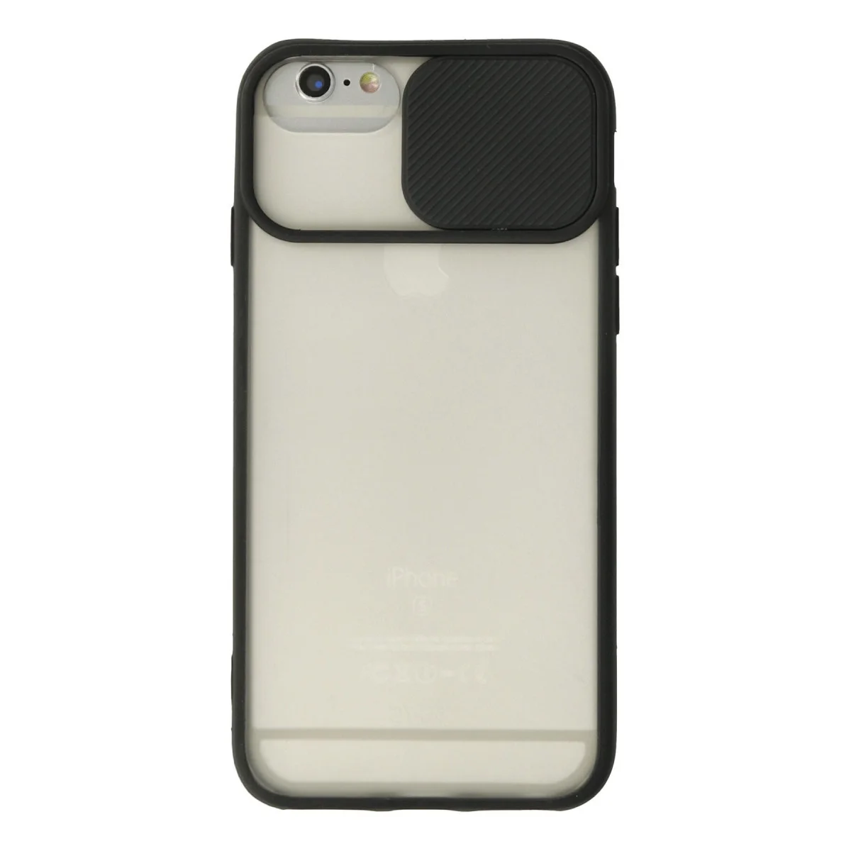 Northcity iPhone 6 Plus Kılıf: Palm Buzlu Kamera Sürgülü Silikon Koruma - Siyah