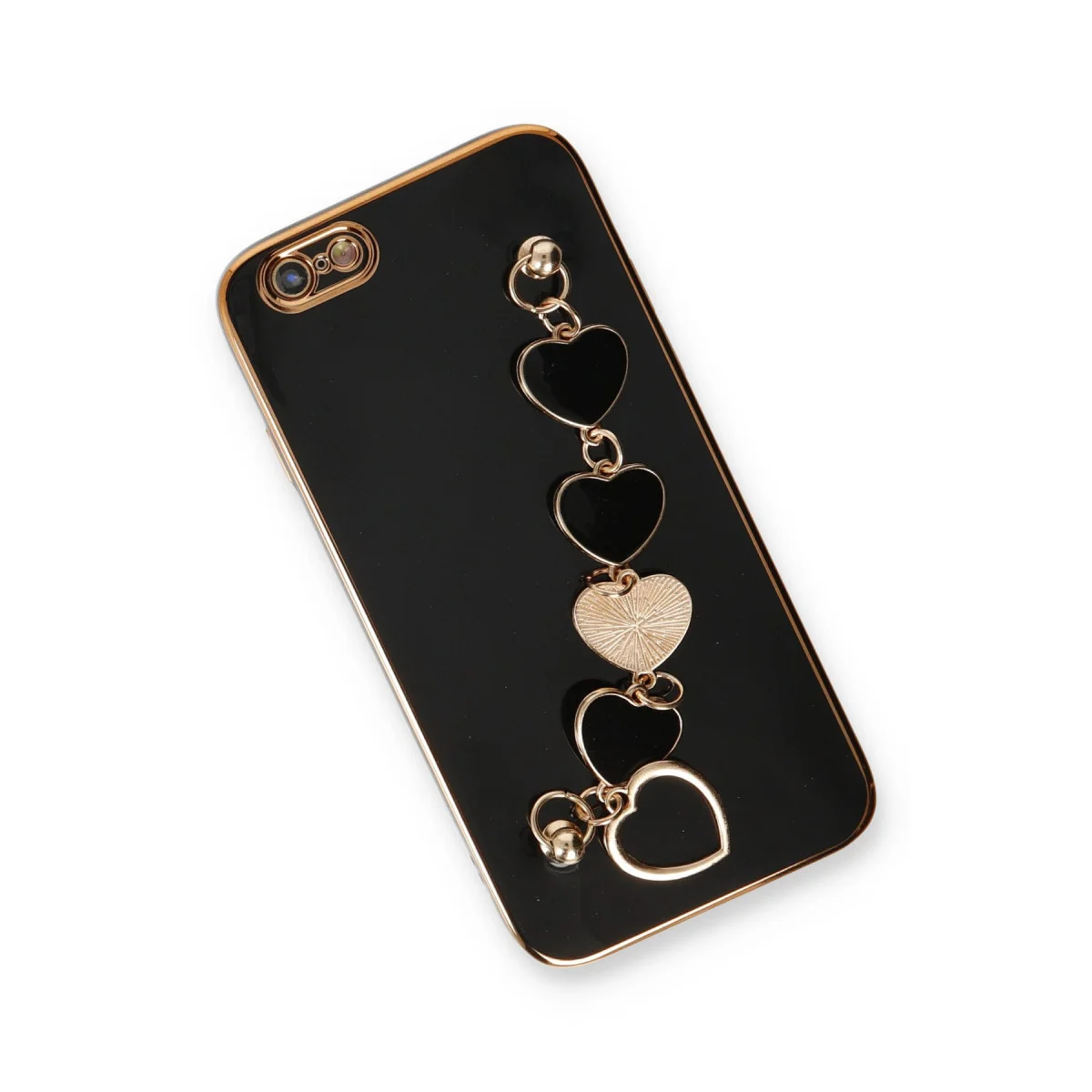 Northcity iPhone 6 Silikon Kılıf Esila - Siyah Şık ve Şok Dayanıklı Koruma