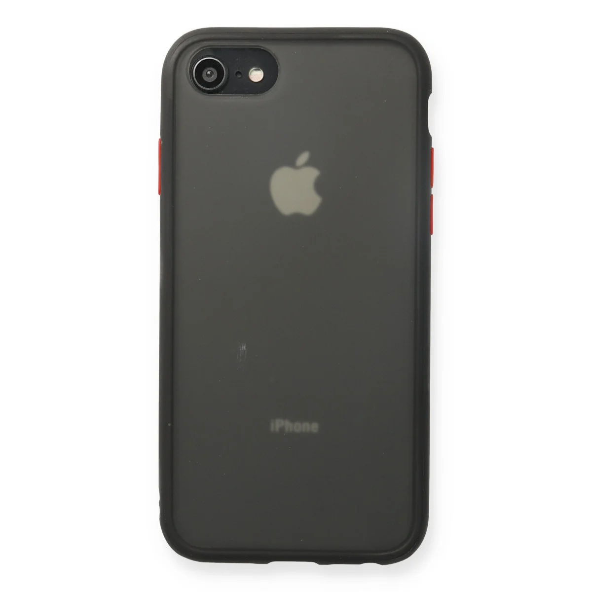 Northcity iPhone 7 Montreal Silikon Kılıf - Siyah, Kamera Korumalı, Darbe Emici, Mat Yüzeyli