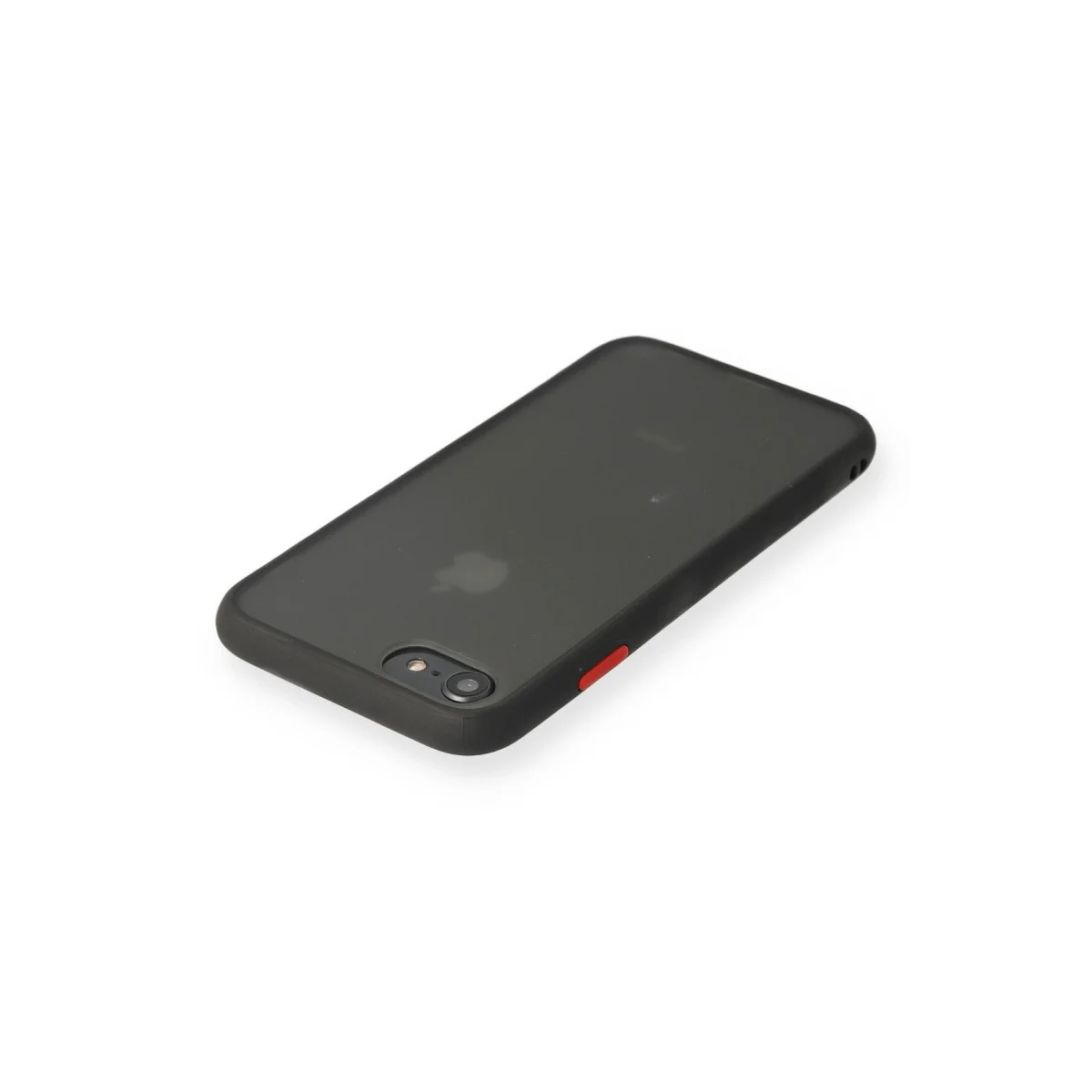 Northcity iPhone 7 Montreal Silikon Kılıf - Siyah, Kamera Korumalı, Darbe Emici, Mat Yüzeyli