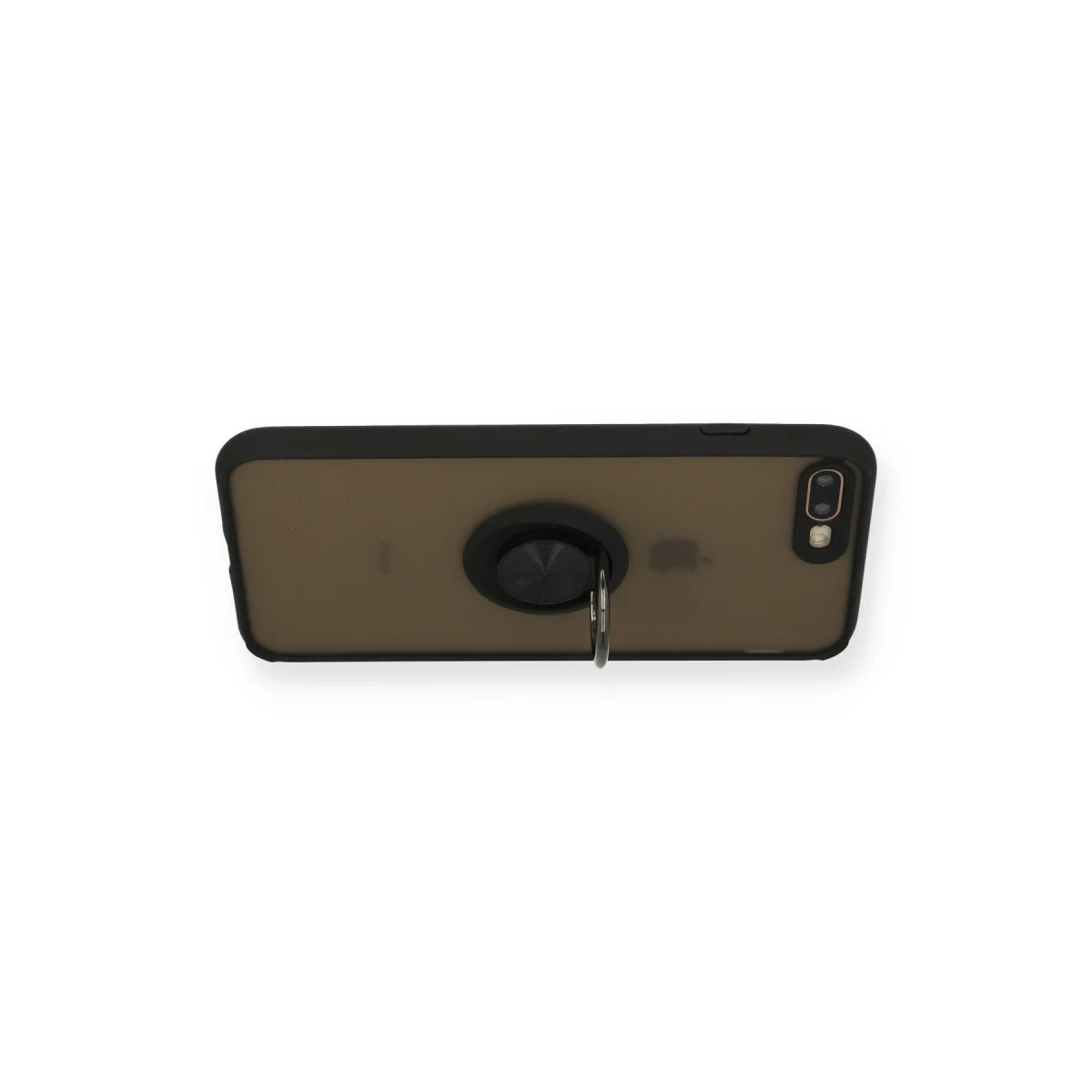 Northcity iPhone 7 Plus Montreal Silikon Kılıf Siyah - Çizilmeye Karşı Koruma ve Metal Standlı Kılıf