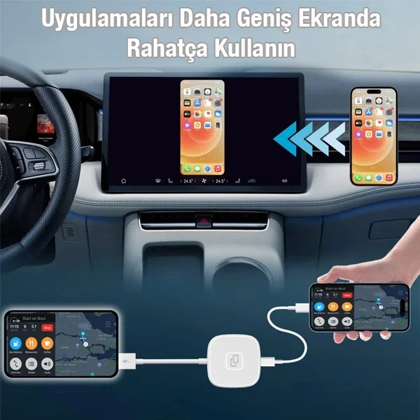 Northcity iPhone CarPlay Aynası – YouTube Netflix TikTok Ekran Ya