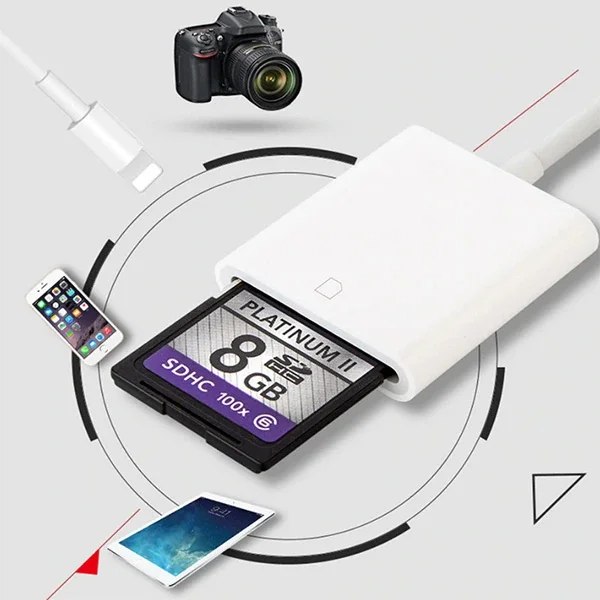 Northcity iPhone/İPad Lightning To SD Kart Adaptörü NK105 - Hızlı