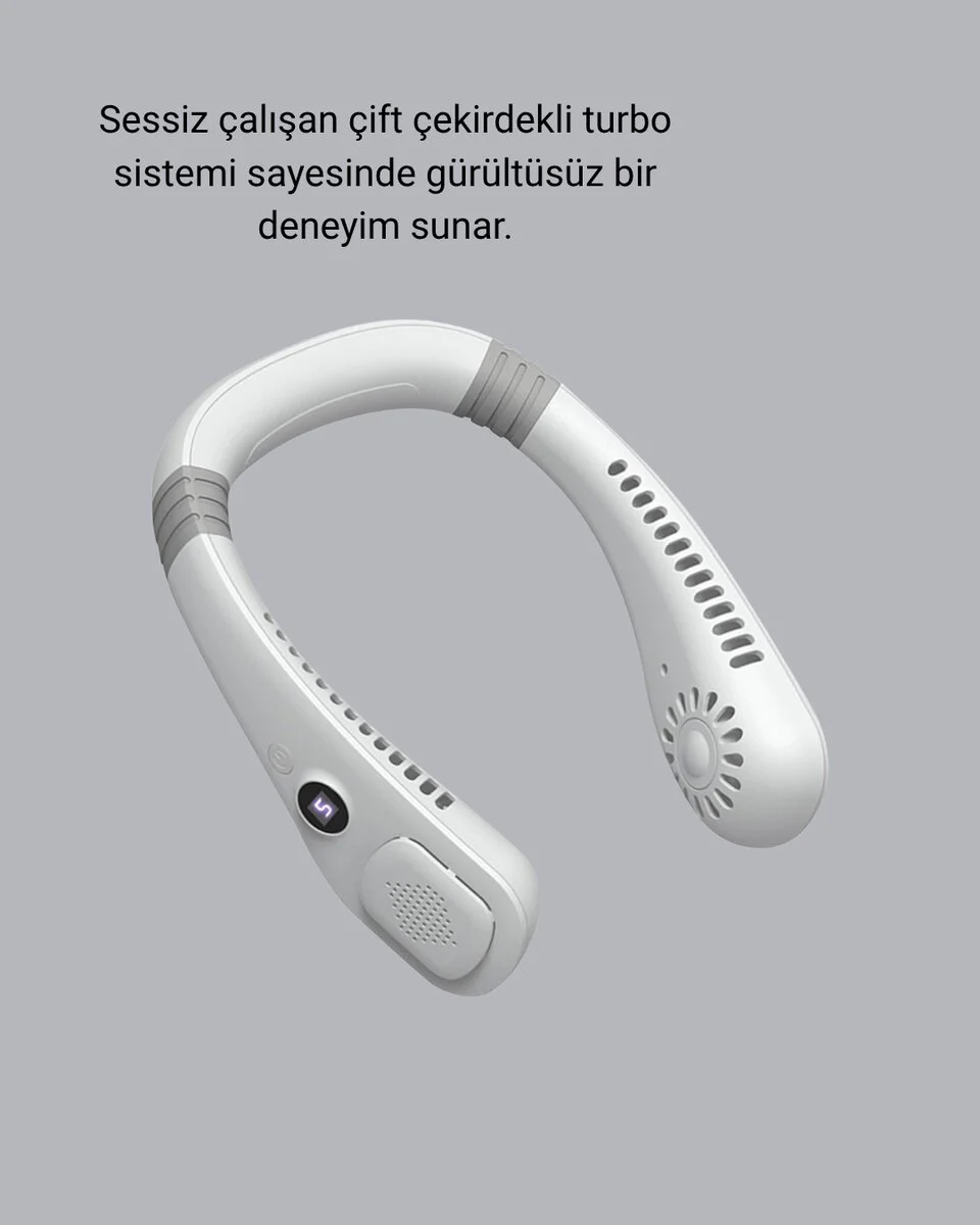 Kablosuz Boyun Fanı: Yaz Ateşini Söndüren Çift Motorlu ve 5 Hızlı Kontrol