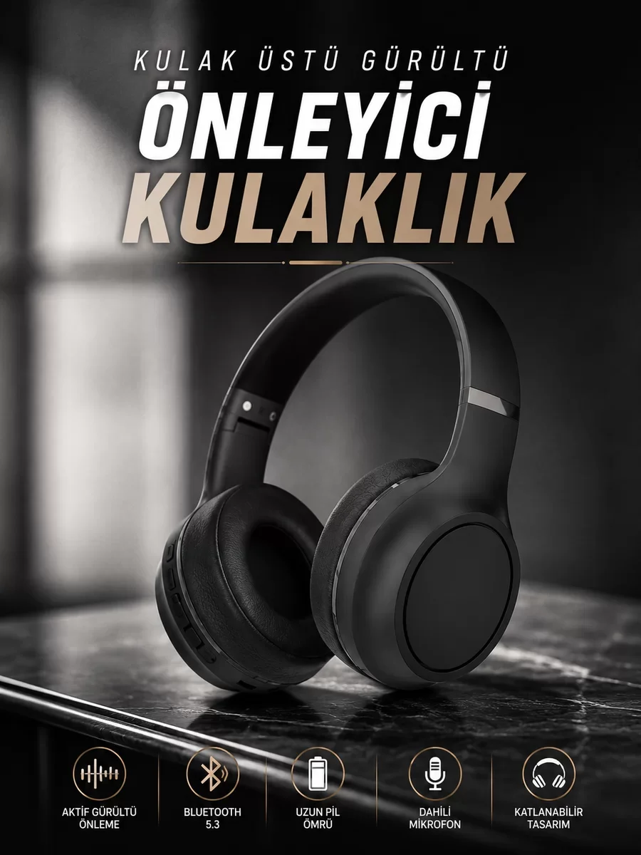 Northcity Kablosuz Bluetooth Kulaklık - Gürültü Önleyici, 5.2 Tek