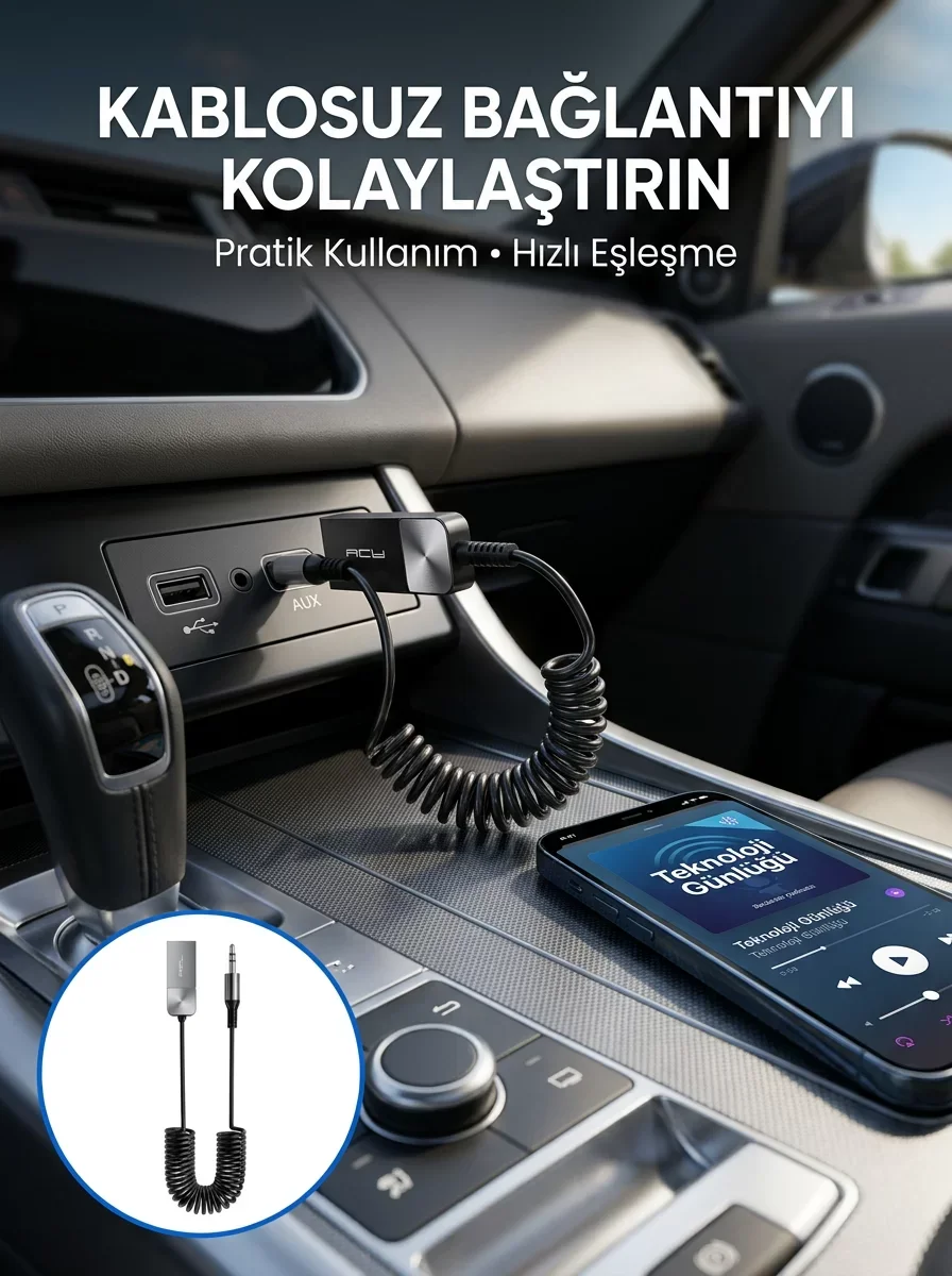 Kablosuz Bluetooth AUX Ses Adaptörü ile Müzik Keyfini Artırın Fiyatı, Yorumları ve Özellikleri