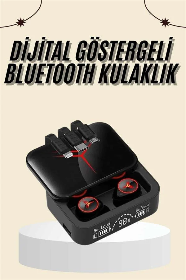 Kablosuz Bluetooth Kulaklık Powerbank Özellikli Çağrı Cevaplayabilen – İstikrarlı Bağlantı ve Şarj Göstergeli Tasarım