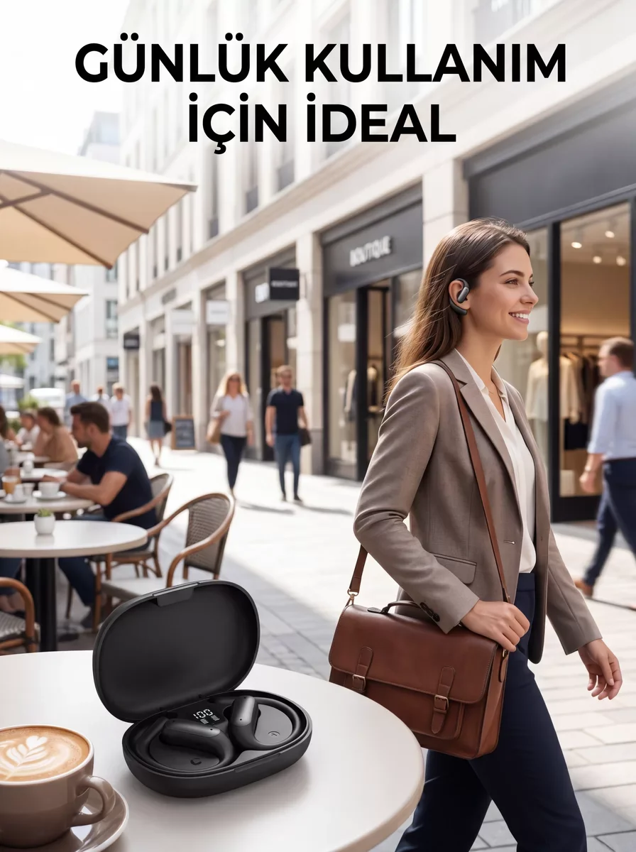 Northcity Kablosuz Bluetooth Spor Kulaklığı Güvenli Tutuşlu Dijit
