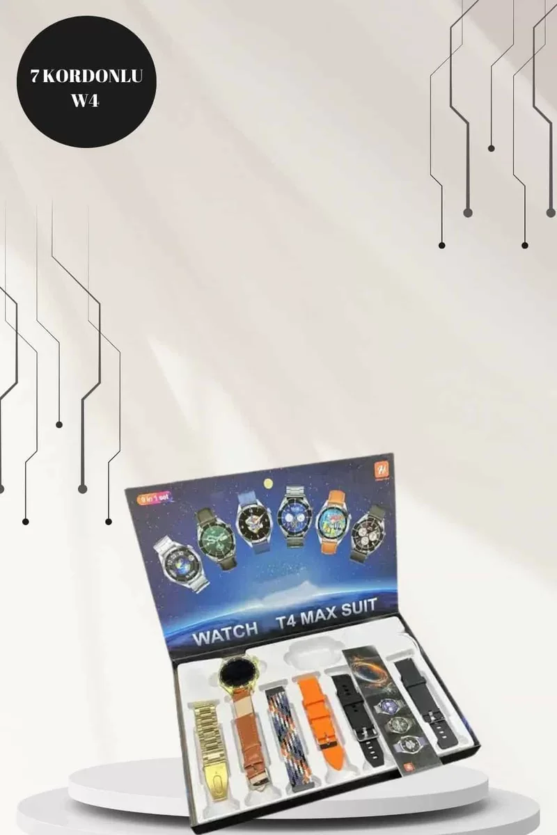 Kablosuz Kulaklık ve Akıllı Saat Seti - 7 Kordolu Powerbank