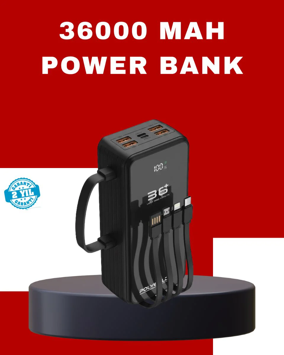 Kablosuz Şarj Güç Bankası - Akıllı Enerji Yönetimi ile Gün Boyu Kesintisiz Enerji