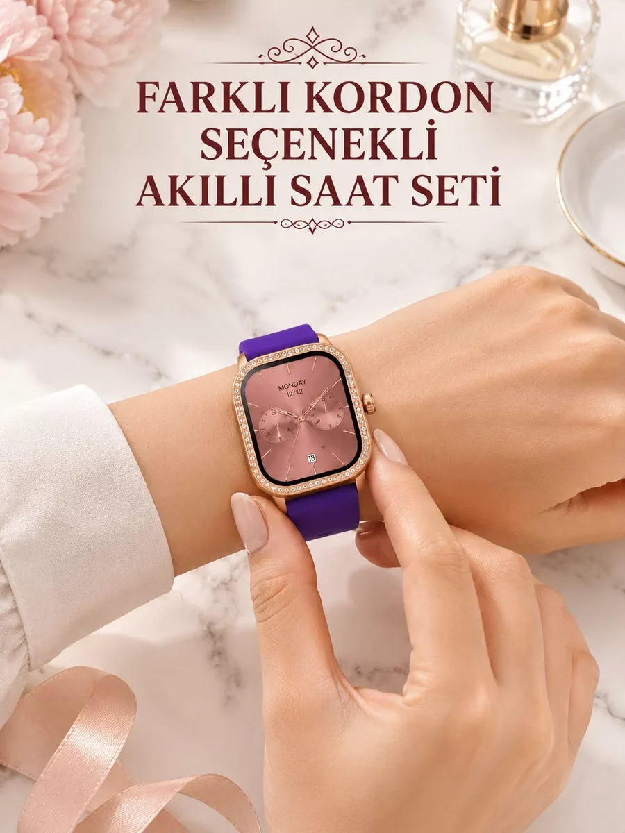 Kadın Akıllı Saat: Aktivite ve Uyku Takibi ile Bluetooth İletişim Çözümü
