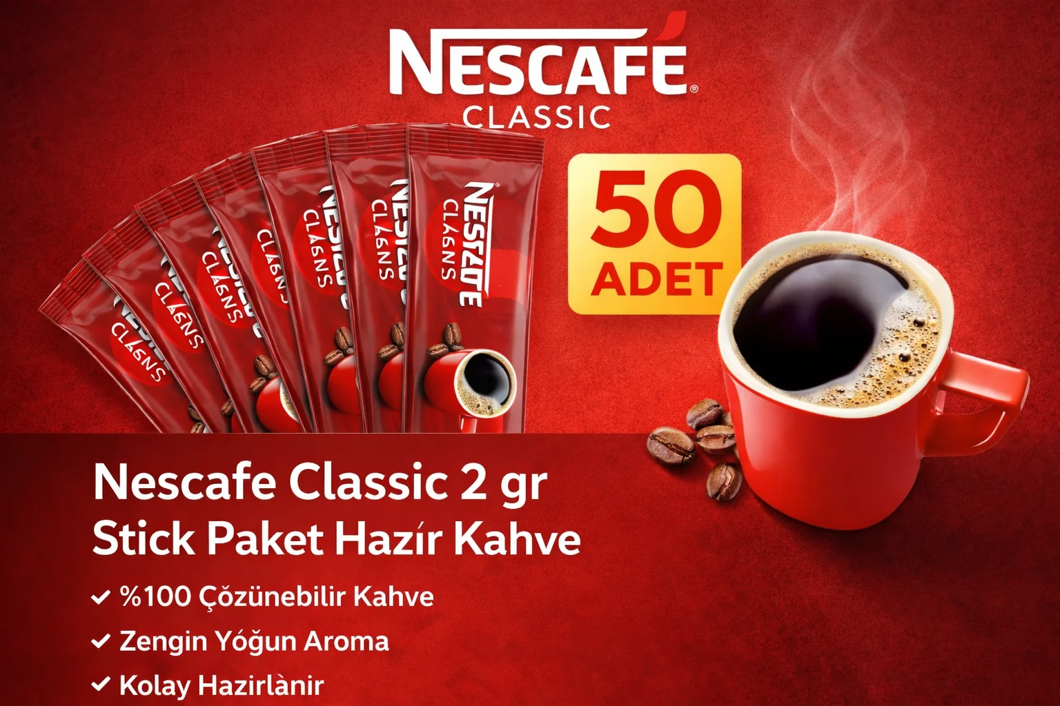 Northcity Kahve Classic Stick - %100 Çözünebilir Yoğun Aroma 2gr 