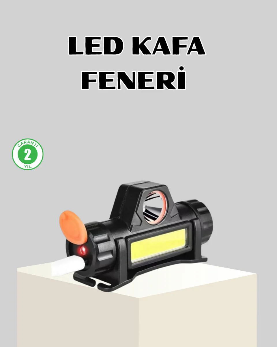 Kamp ve Doğa İçin Mıknatıslı Şarjlı LED Baş Feneri