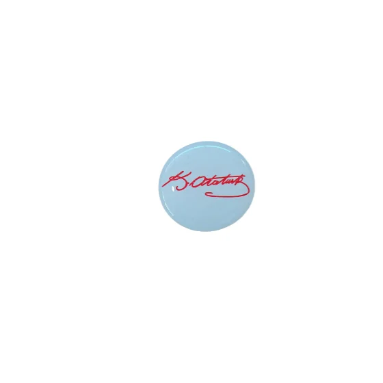 Northcity K.Atatürk İmzalı Yuvarlak Damla Sticker Etiket - Kırmız