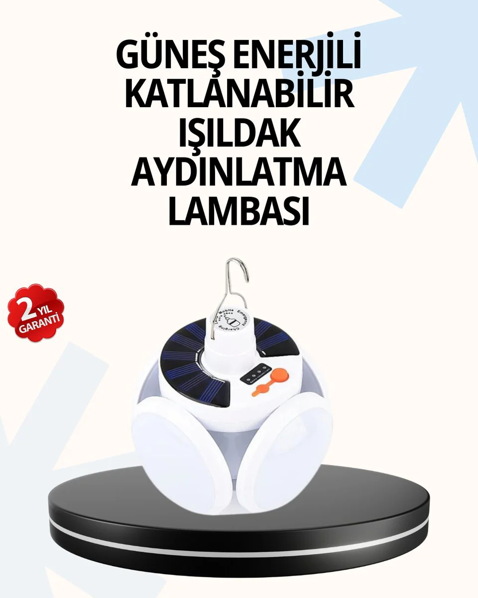 Northcity Katlanabilir 5 Kanatlı Solar LED Bahçe ve Kamp Lambası 