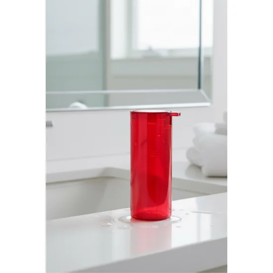 Kırmızı Akrilik Sıvı Sabunluk 250 ml - Modern Banyo Dekorasyonu