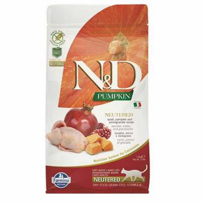 Northcity Kısırlaştırılmış Kedi Maması 1,5 Kg Tahılsız Balkabağlı Bıldırcın Narlı - Kilo Kontrolü ve Sindirim Desteği