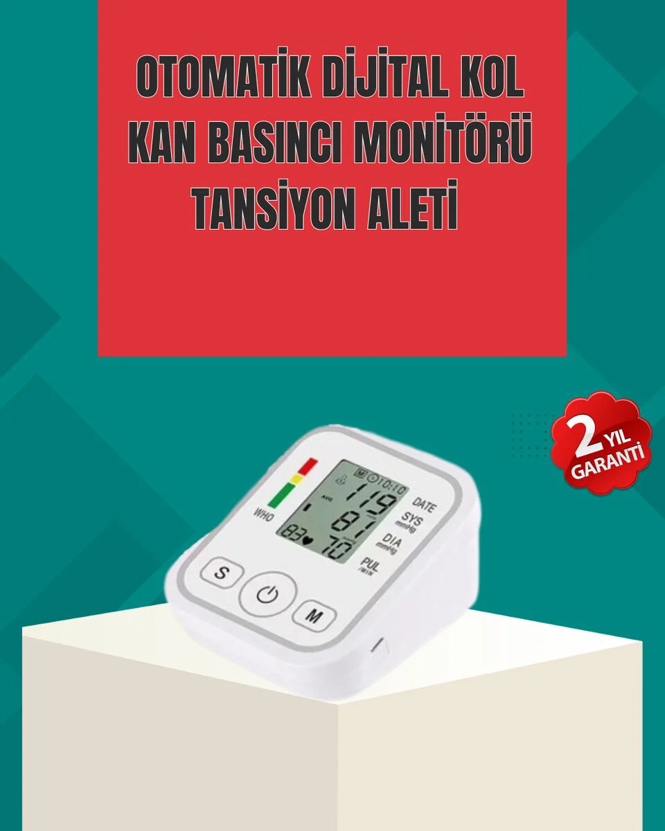 Northcity Kol Tipi LCD Tansiyon Ölçer - Aritmi Tespit ve WHO Sını